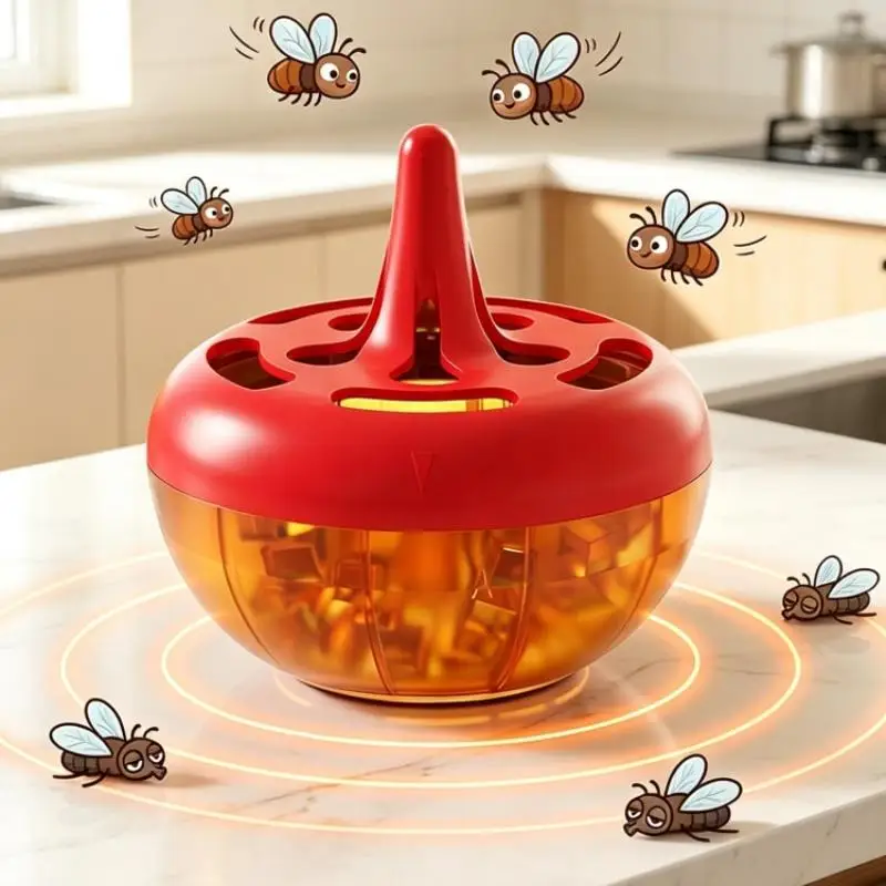 Hot Non-Toxic Insect Trap To Attract And Trap Fruit Flies Suitable For Kitchen Counters Fly Killing Bait Powerful Fruit Fly Trap