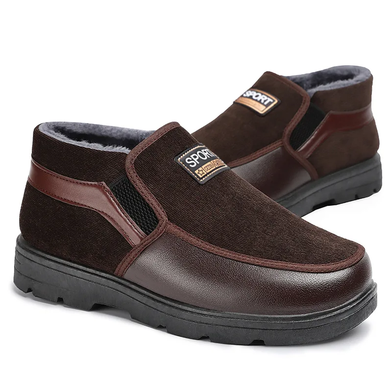 

Short Ankle Bootie Ins Popular Autumn and Winter Boots Warm Unisex Short Bootie Shoes Outdoor Snow Casual Old Men's Boots