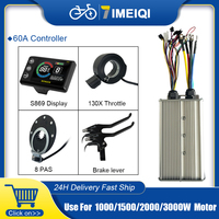 Ebike Controller 48V-72V 1000W-3000W Sinewave Controller with LCD Display Electric E Bike Scooter Brushless Controller Parts