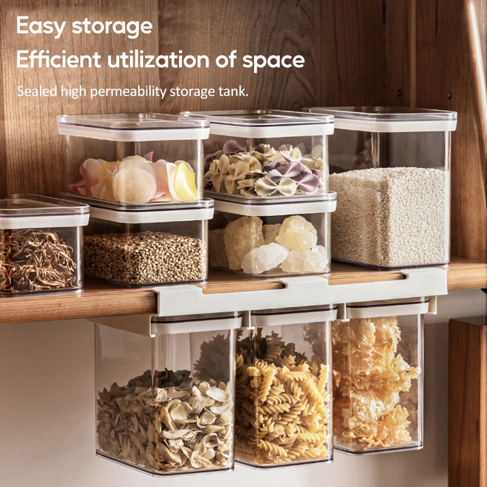 Hangable Sealed Jar Noodles Dry Goods Beans Grains Storage Box Kitchen Keep Fresh Can Moisture Resistant Food Storage Container