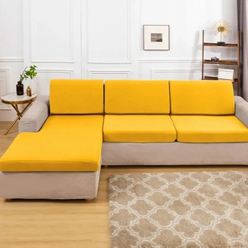 Elastic Stretch Sofa Cushion Cover for Living Room Pet-friendly Washable Spandex Slipcover Custom Fitted Sofa Cover for Home
