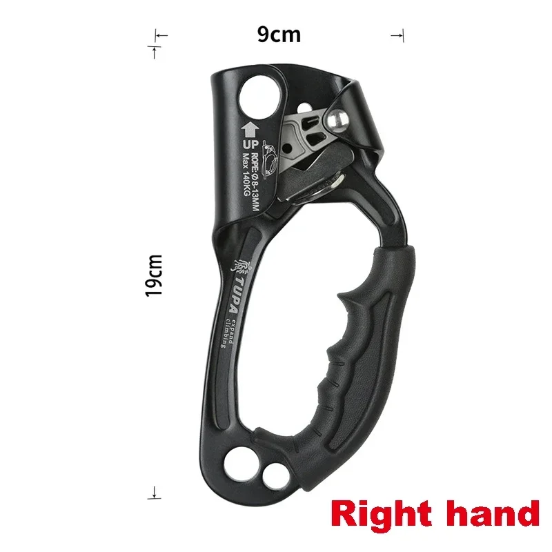 NONE Professionelle Outdoor Klettern SRT Hand Ascender Gerät Bergsteiger Griff Ascender Links und Rechts Hand Klettern Seil Werkzeuge 4