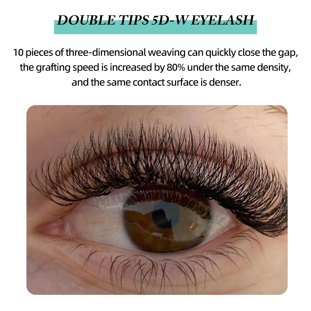 Yelix 10D-W Shaped Eyelash Extension Double Layer 5D W Lash Premade Fans Egyptian Volume 6D 7D 8D Eyelashes Individual Lashes