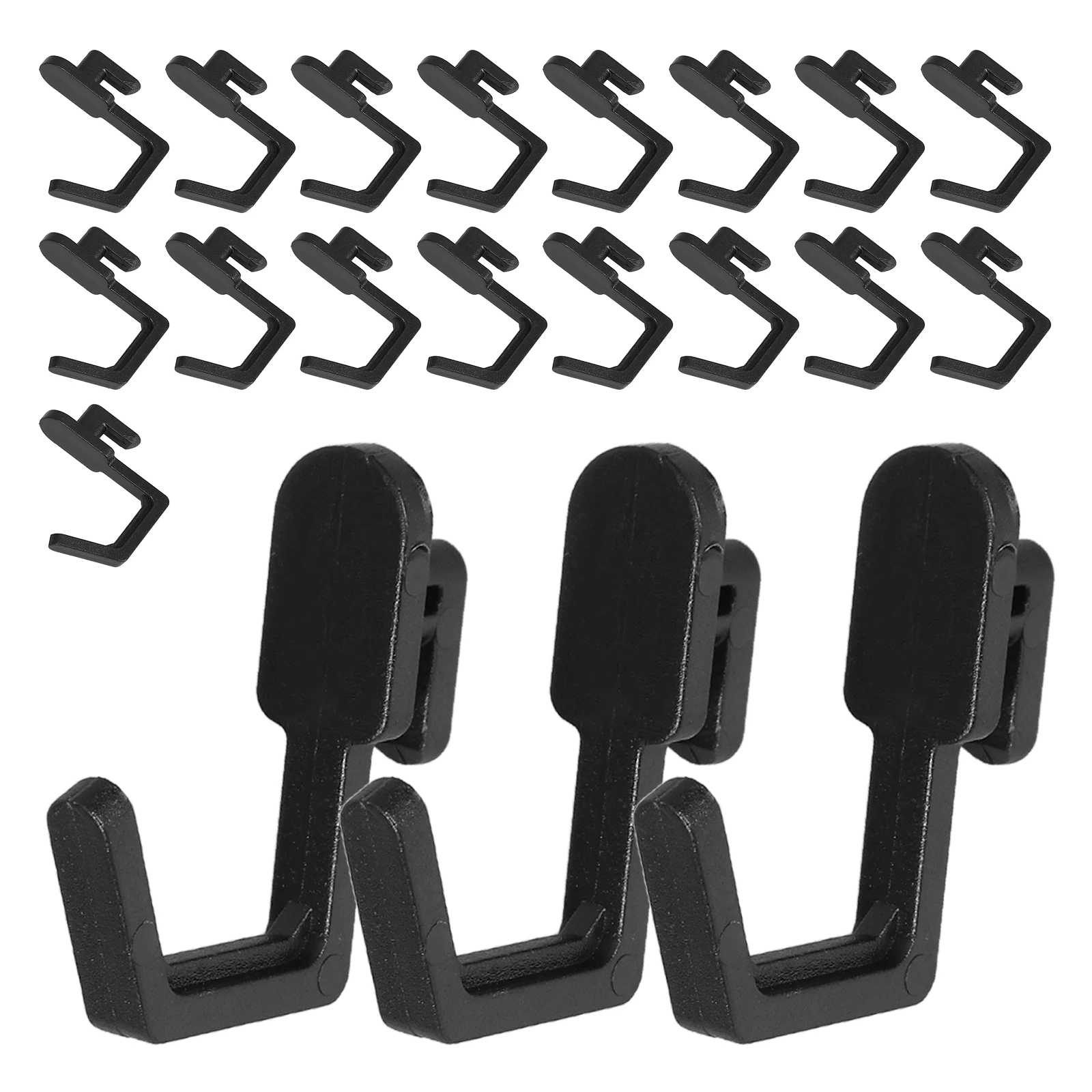 

20pcs Black Pegboard Hooks Heavy Duty Wall Shelving Grid Rack Garage Kitchen Bedroom Office Organizers