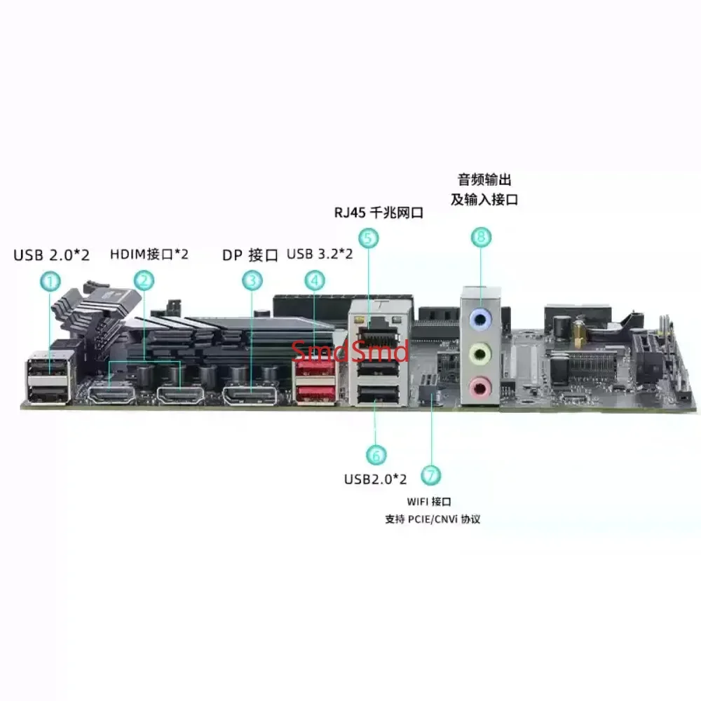 13th Generation ES Q1J0 CPU Motherboard Combo With DDR5 Memory Kit, Desktop DIY PC Assembly Set For Gaming & Office Use