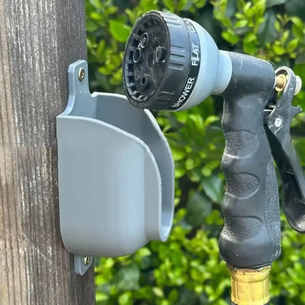 

Wall Mount Stand With Screws Secure Installation Bracket For Outdoor Garden Hose Nozzle Wall Mount Watering Bracket