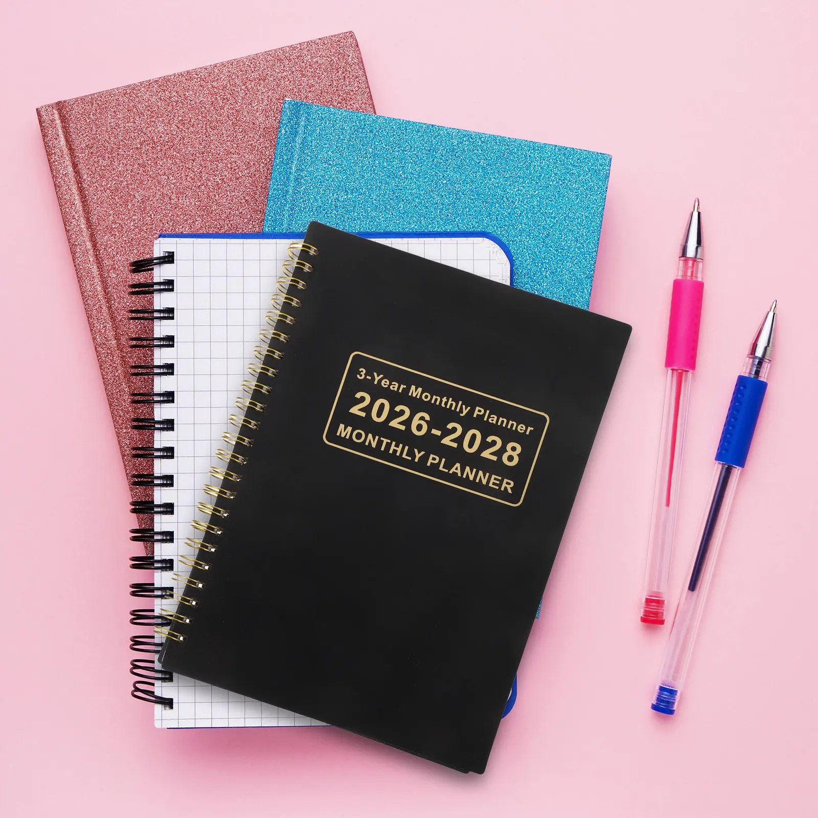 

Monthly Planner Notebook 2026-2028 Academic Planner with Coil Binding Spacious Layouts Smooth Paper for Students Professionals