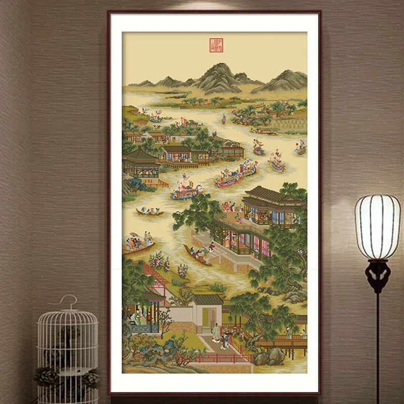 大人のための印刷済みキット,クロスステッチの刺embroidery,yongzheng皇帝,qing王朝,古代中国の工芸品,春