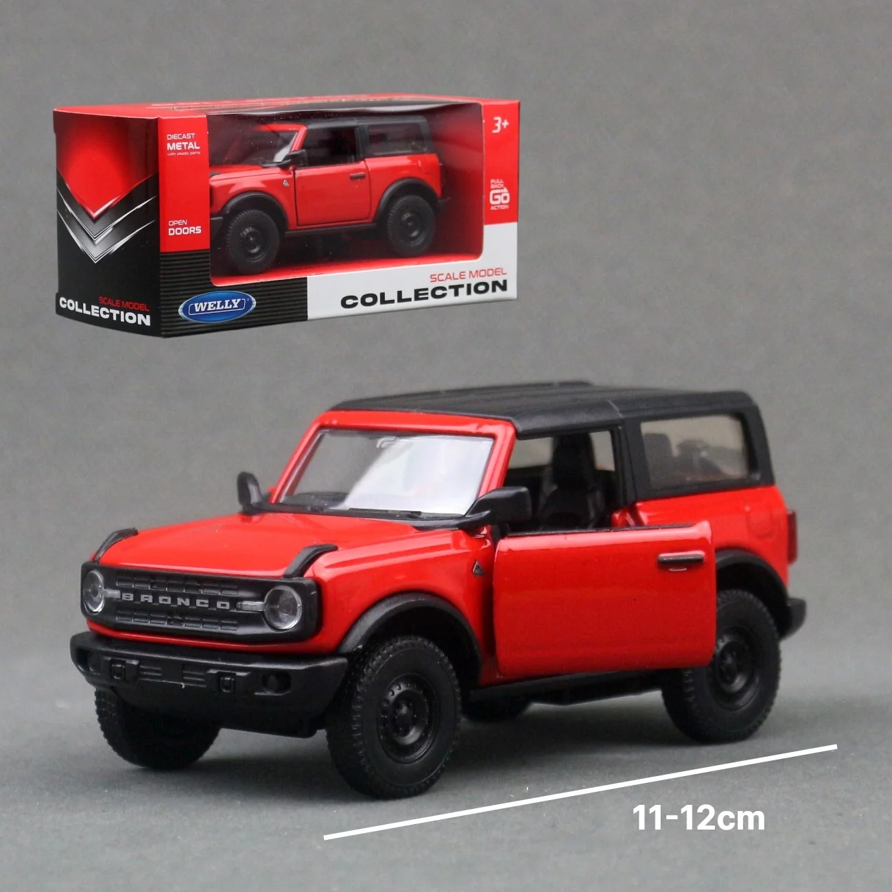 

1/36 Ford Bronco 2023 SUV Toy Car For Children Welly Diecast Vehicle Miniature Pull Back Free Wheels Collection Gift For Boys