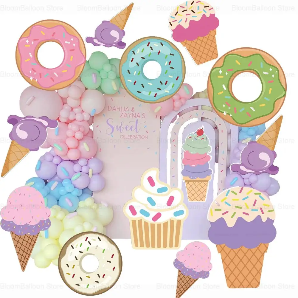 24/36inch Ice Cream Kt Board Macaron Donut Cake Kt Board for Birthday Decoration Girl Wedding Baby Shower Theme Party Supplies