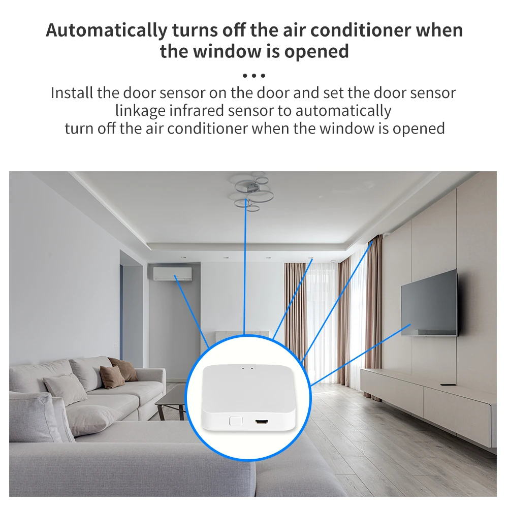 WENHIOT Tuya ZigBee Gateway rumah cerdas jaringan nirkabel Hub saklar Aplikasi nirkabel Remote Control dan Alexa Google