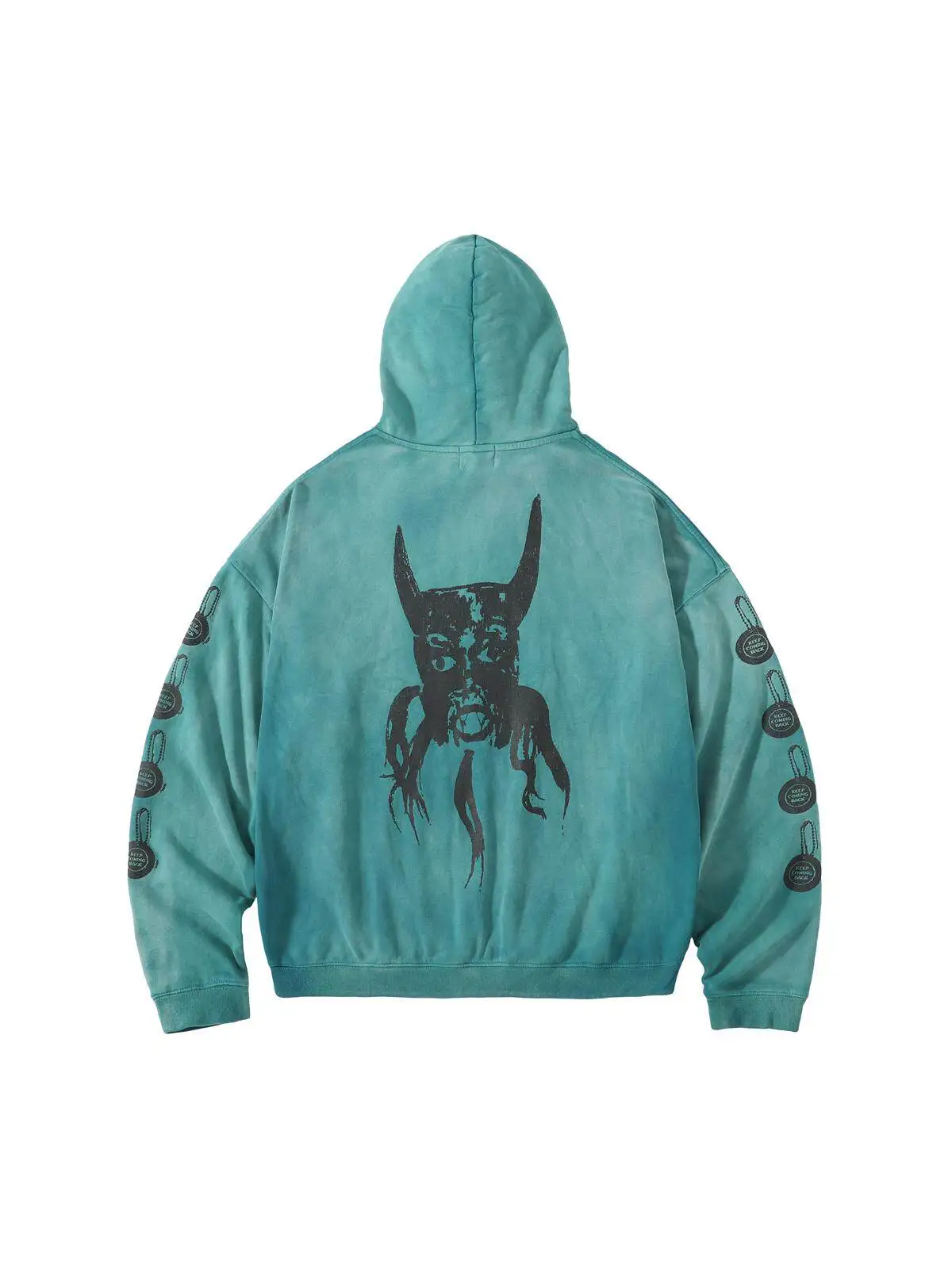 Melancholic Rich Second Generation Washed Cracked NTR Alien Tauren Sweater Hoodie ER/D 24SS