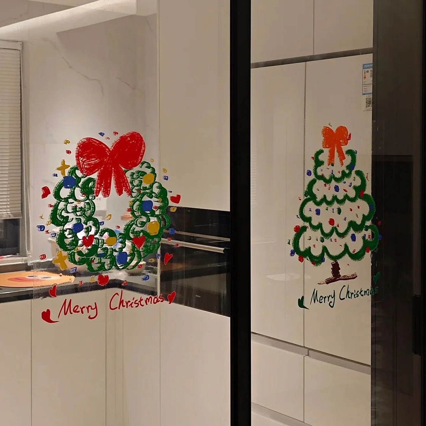 

Christmas Santa Claus window theme decoration electrostatic stickers window shop stickers to decorate the festive atmosphere