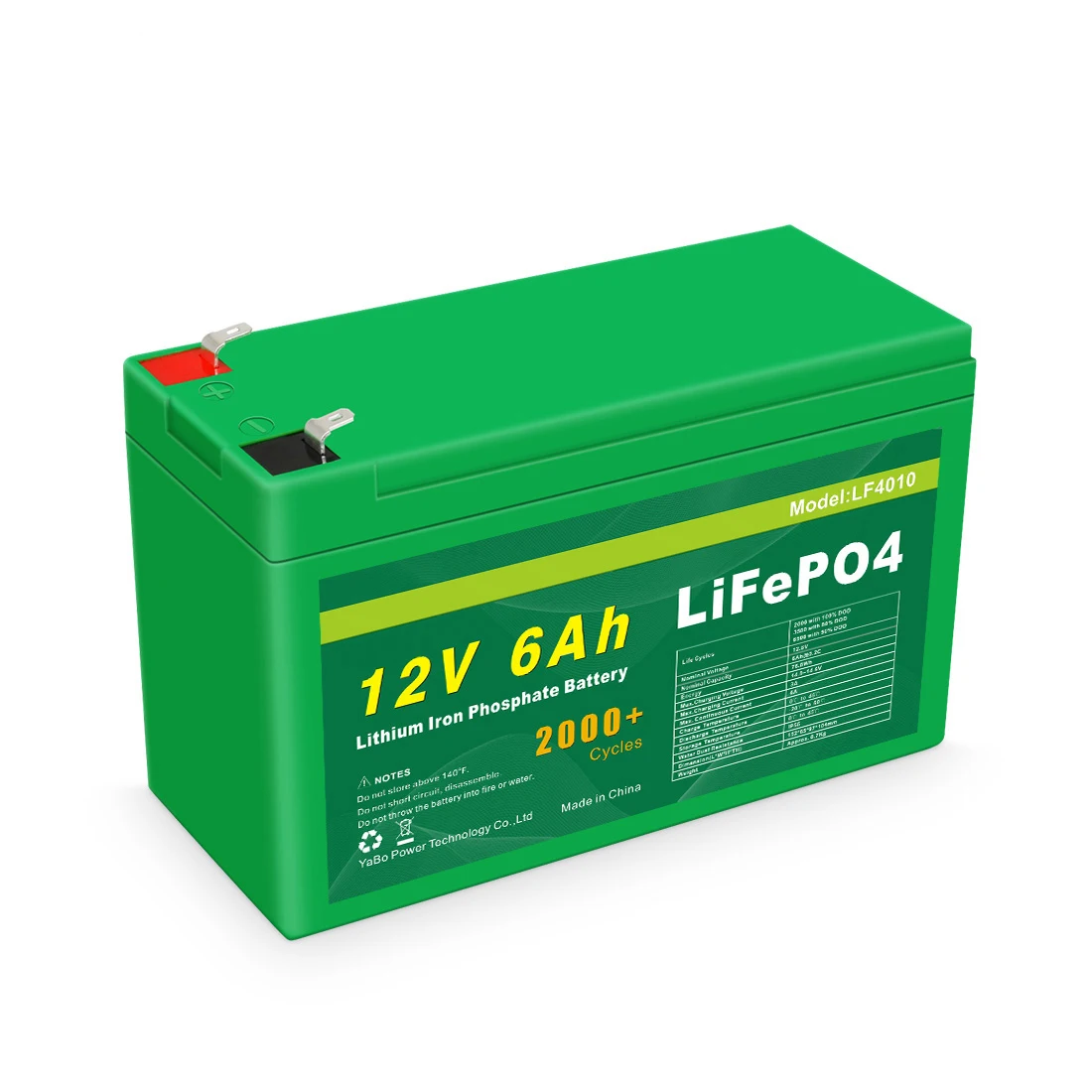 Cheap Rechargeable Lithium Iron Phosphate Battery Portable LiFePO4 Battery 12.8V 6Ah With Software BMS
