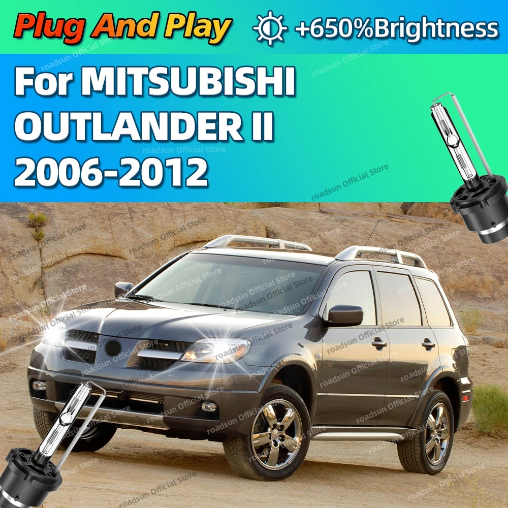 

HID D2S 35 Вт ксеноновая лампа 6000K, автомобильная фара, ярко-белая для MITSUBISHI OUTLANDER II 2006-2012 2007 2008 2009 2010 2011