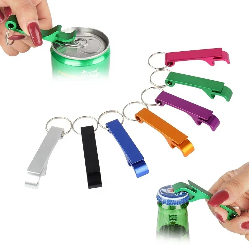 10PCS Stainless Steel Bottle Opener Keychain Beer Opener with Key Ring Personalized Promotional for Halloween Thanksgiving Decor