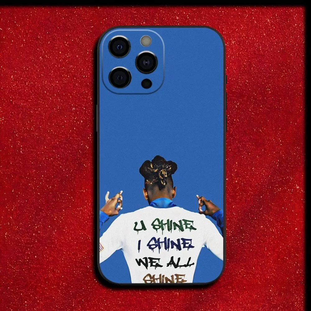 حافظة هاتف Y-YNW Melly Rapper لهاتف iPhone 16,15,14,13,12,11,Pro,X,XS,Max,XR,Plus,غطاء أسود ناعم صغير