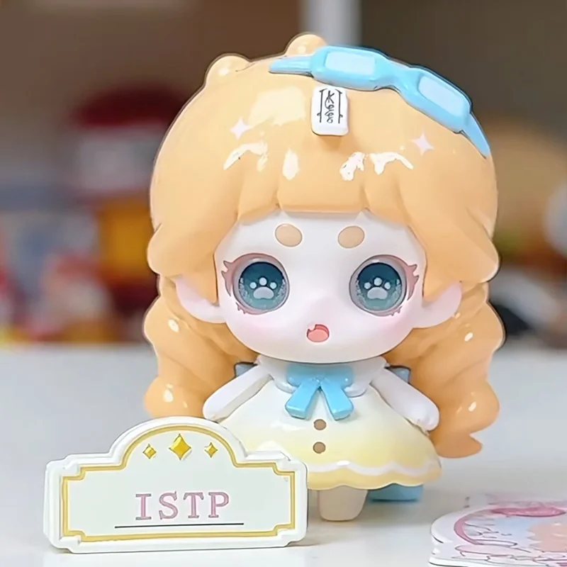 정품 KEENO MBTI 리틀 큐트 프렌드 시리즈 블라인드 박스 미니 인형 애니메이션 피규어 수집용 모델 귀여운 책상 장식 생일 선물