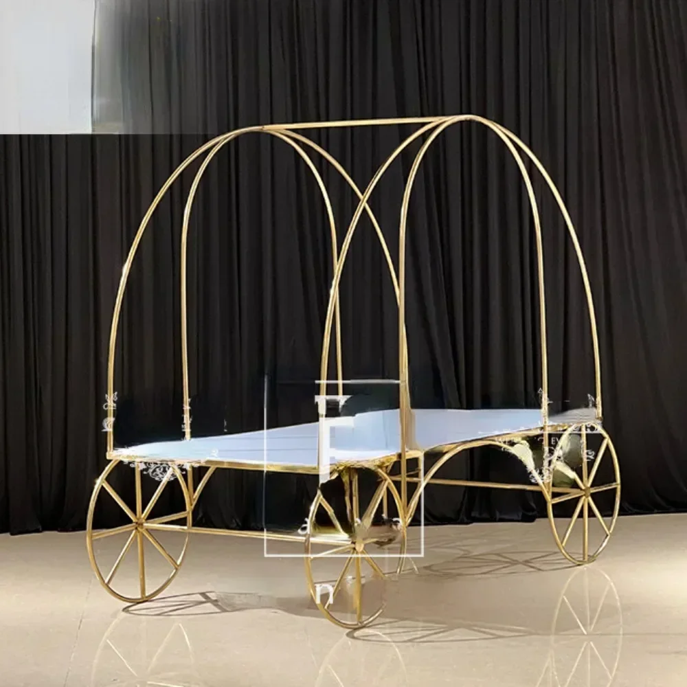 

superior quality Party Decoration Cake Table Dessert Bar Candy Cart With Wheels