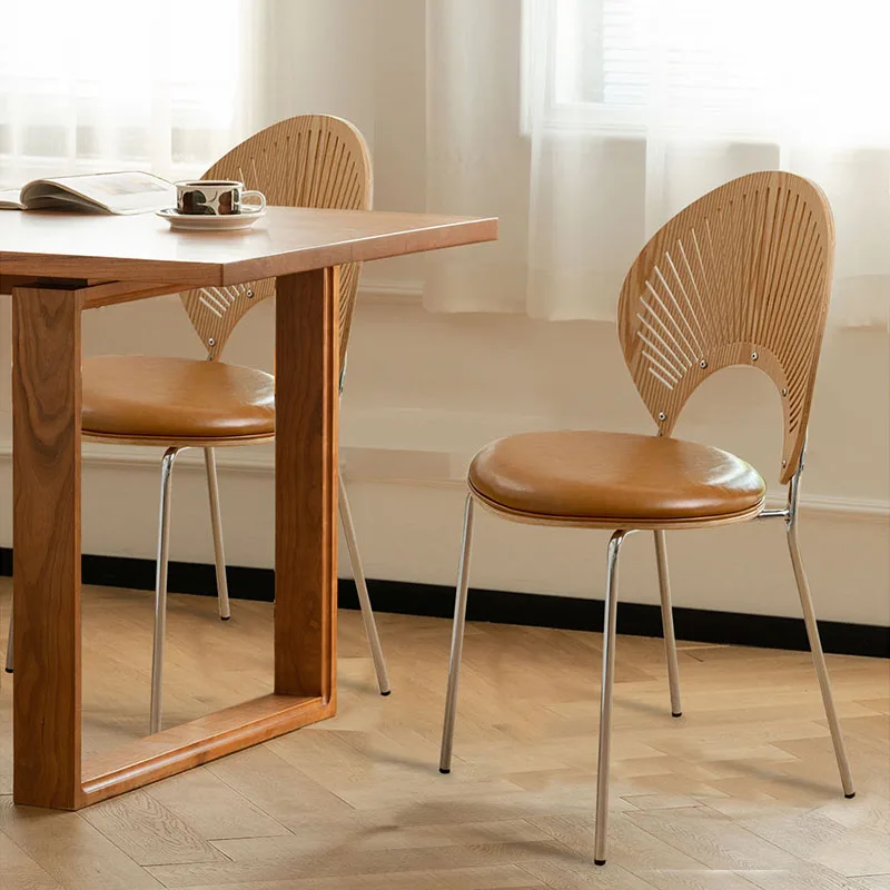 

Dining Chair Household Seat Cushion Solid Wood Backrest French Retro Medieval Chair Sedie Da Soggiorno Designer Dining Chairs
