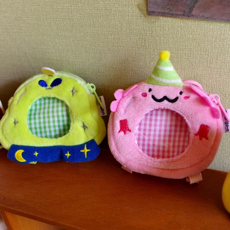 

In Stock Tamagotchi Original Cartoon Cute Ufo Plush Bar Set Earphone Bag Personalized Protective Cover For Anime Peripherals