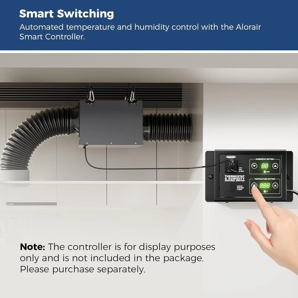 مروحة عادم الحمام المضمنة مقاس 6 بوصات لمستلزمات البناء - مروحة تهوية فائقة الهدوء 300 CFM للحمام، العلية #5