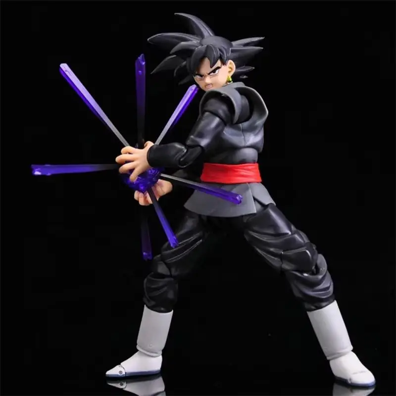 14Cm Anime Dragon Ball Zwart Goku Zamasu Action Figure Super Saiyan Film Versie Met Meerdere Accessoires Dbz Model Speelgoed geschenken