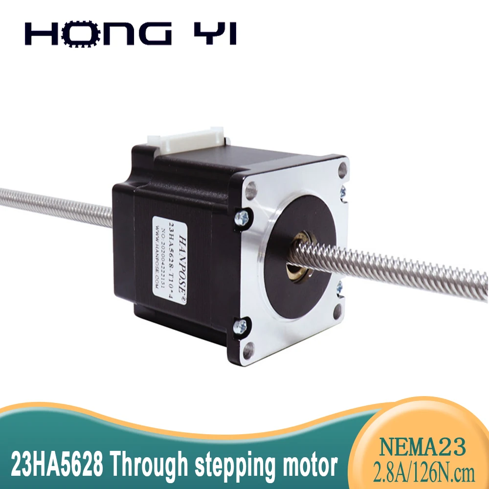 

Body length 56mm torque 126N.CM 57 penetrating lead screw stepper motor 23HA5628-T10 linear lead screw motor