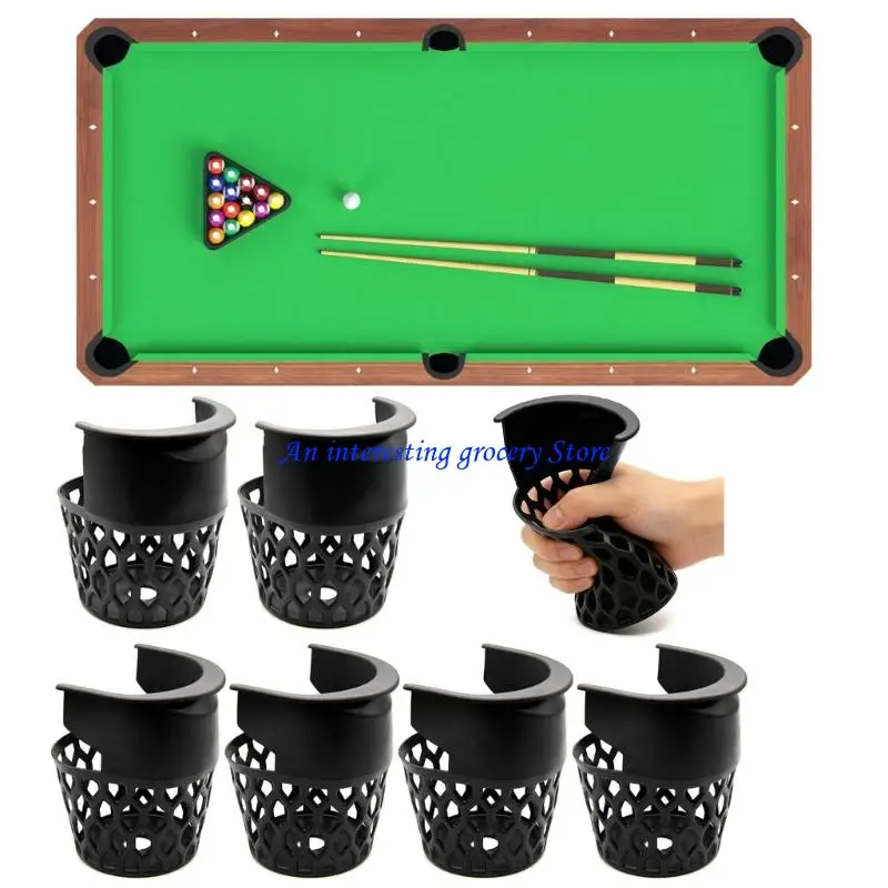 

652D Pack of 6 Pool Table Pockets 2 Center and 4 Corner Bags for Easy Installation