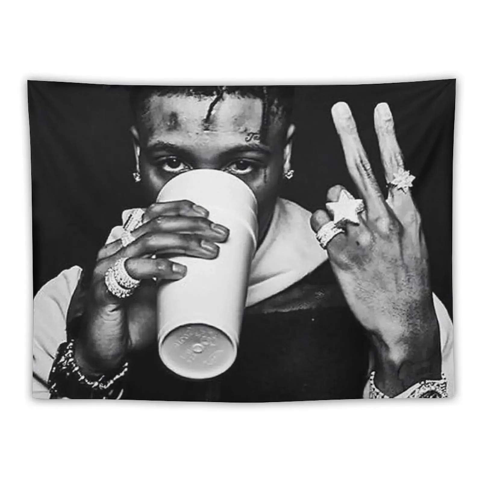 Sixboy Young Boy Never Broke American Tour 2020 Tapestry Decoration Pictures Room Wall Wall Deco Tapestry