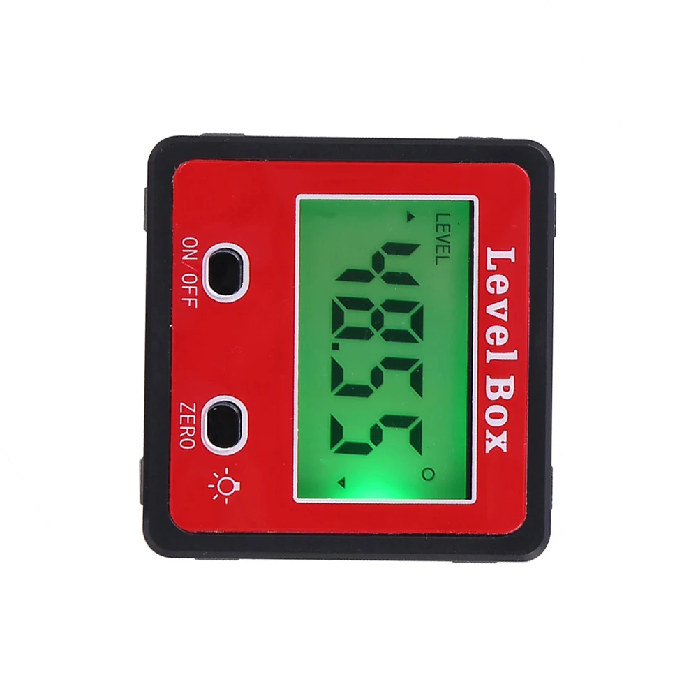 Horizontaler Winkelmesser, Messwerkzeuge, digitaler Winkelmesser, Neigungsmesser, elektronische Wasserwaage, Magnetfuß, Messwerkzeuge, Rot – Detail 3