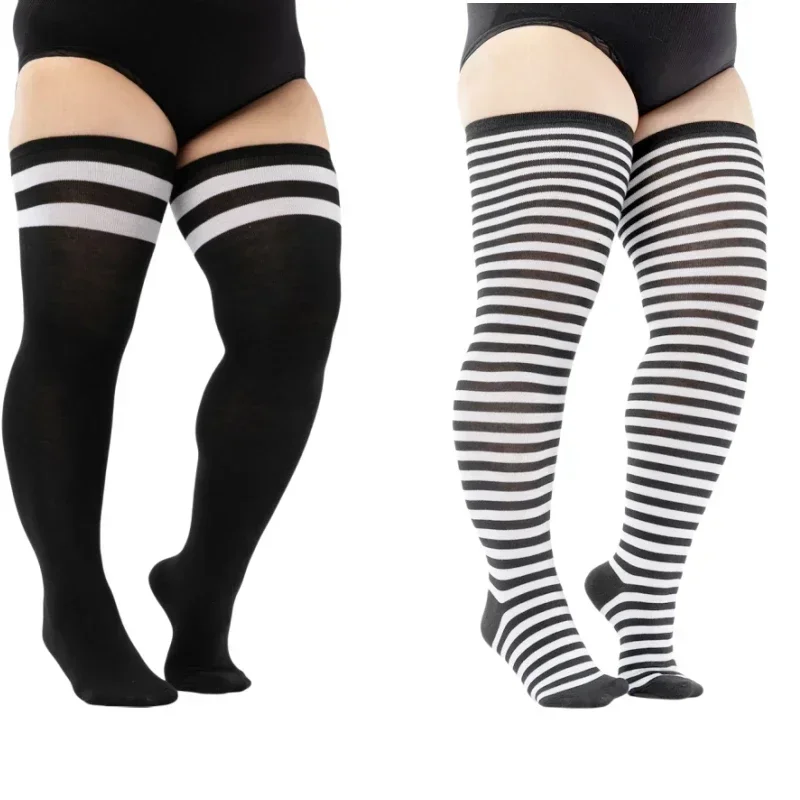 Women Plus Size Sock Oversized Over Knee Thigh High Socks Long Stockings Leg Warmers