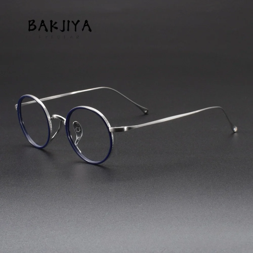 

2026 Retro Acetate Titanium Glasses Frame Men Classic Round Acetate Ring Small Frame Eyeglasses Women Japanese Luxury Eyewear