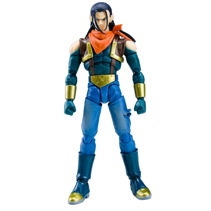 Auf Lager Original Original Bandai Anime Dragon Ball SUPER ANDROID 17 SHF Action Figure Sammeln Ornamente Modell Spielzeug Geschenke