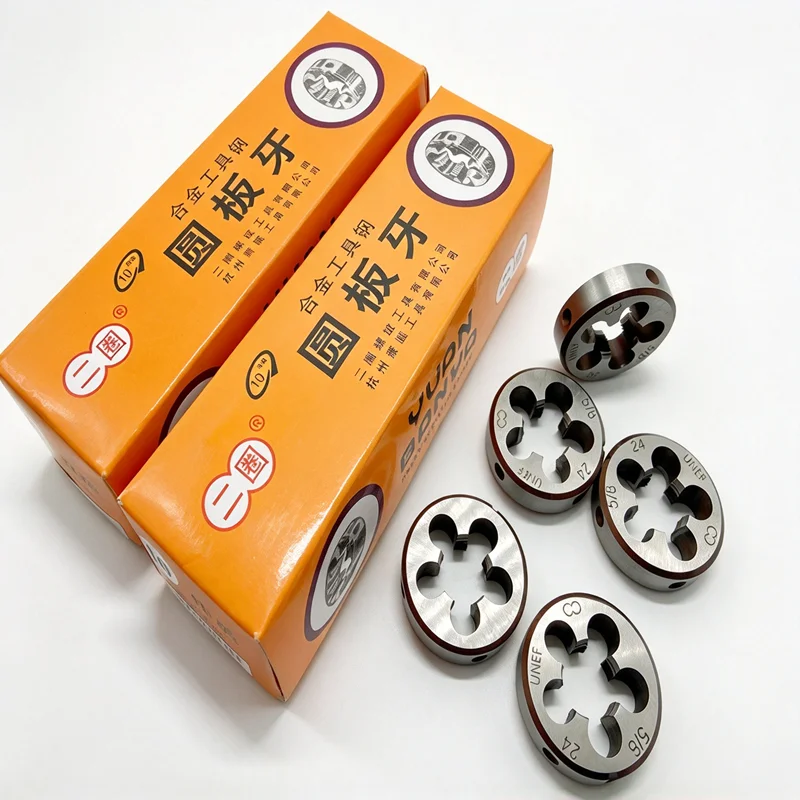 1pcs American Right Hand Die UNC/UNF/UNS/UN/UNEF, 1/2, 9/16, 5/8, 11/16, 3/4, 13/16, 7/8, 15/16, 1 Inch, External Thread Die
