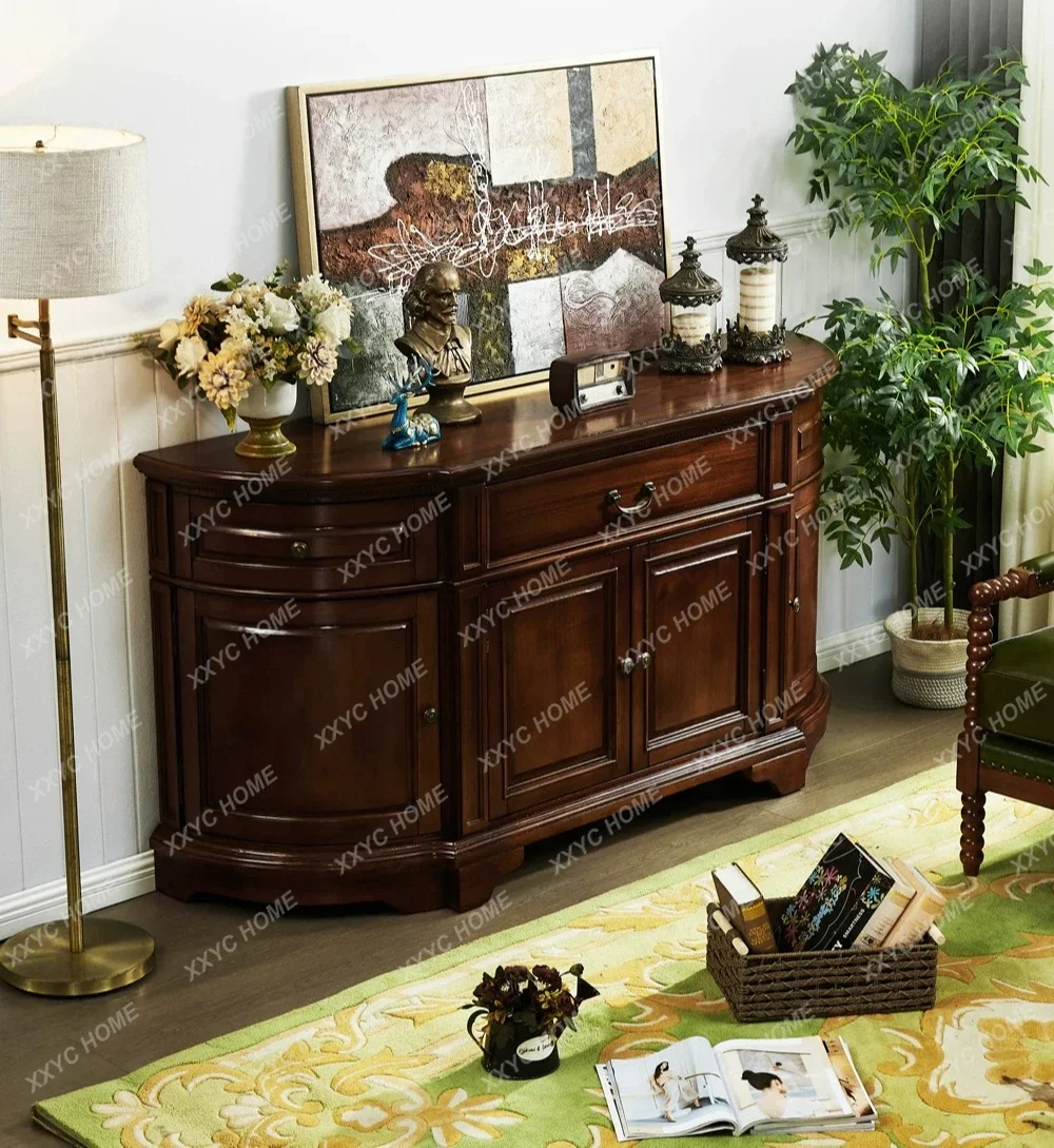 

Living room retro decorative cabinet entrance table solid wood entrance table