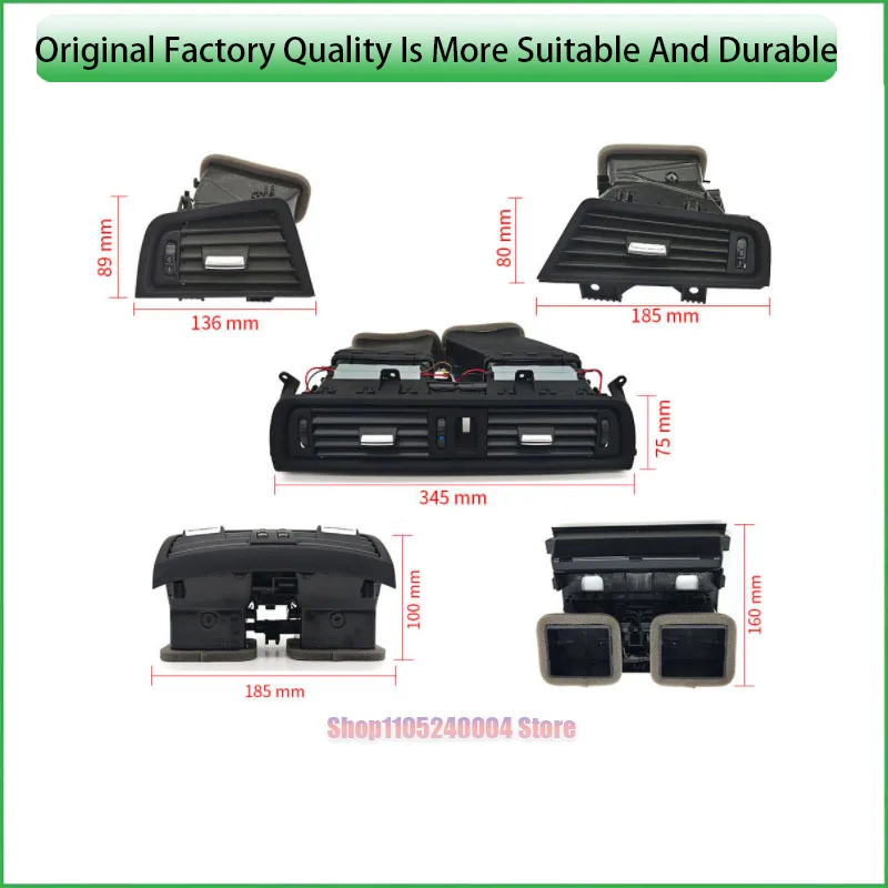 For BMW F10 F11 Complete Dashboard AC Air Conditioning Vent Set Left Right Middle Rear 64229166885 64229166883 64229166884