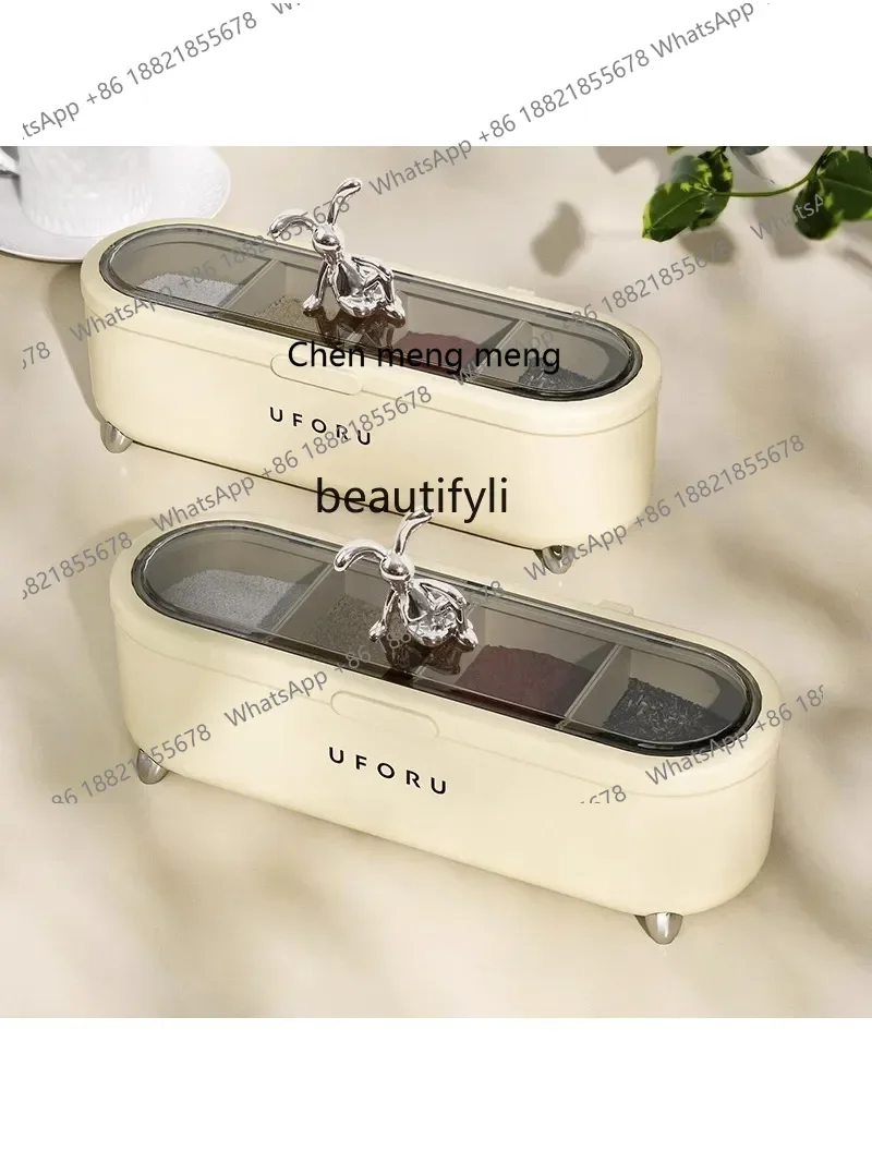 

ss7304 Seasoning Containers Kitchen Household Chicken Essence Salt Jar Barbecue Cumin Seasoning Box Set Combination Seasoning Bo