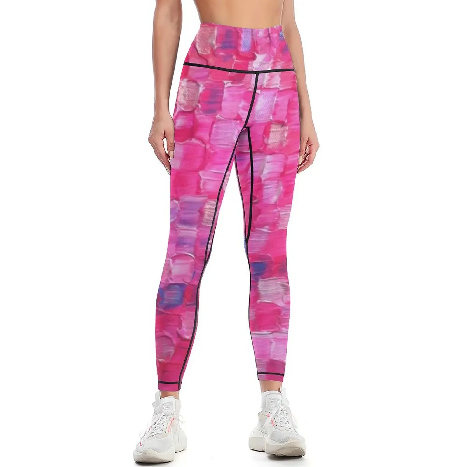 

Pink Escape Painting Leggings Women's fitness Women sports Women's tights Legging sport Womens Leggings