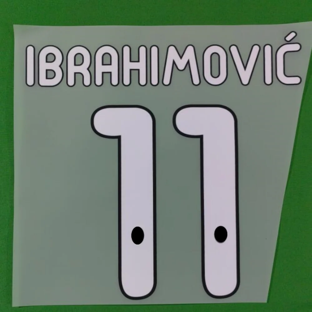 Super A Retro 2011 2012 home away AC IBRAHIMOVIC maldini inzaghi number font print, Hot stamping patches badges