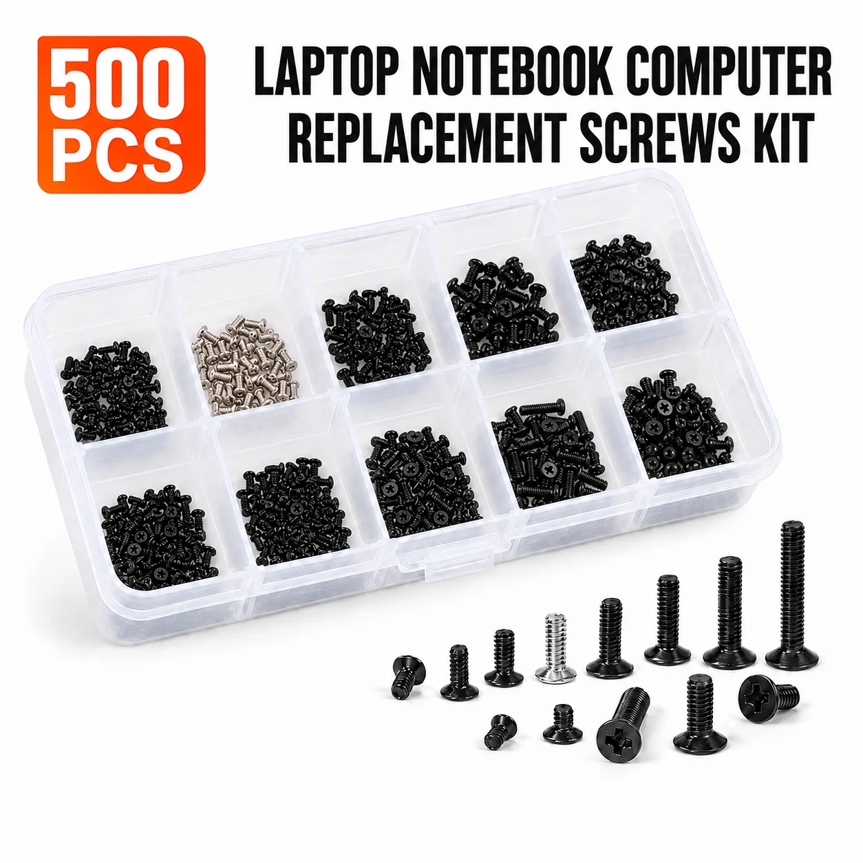 500PCS Laptop Notebook Computer Repair Screws Kit for Lenovo Samsung HP IBM Hard Disk SATA Computer Notebook Laptop Mini Screws