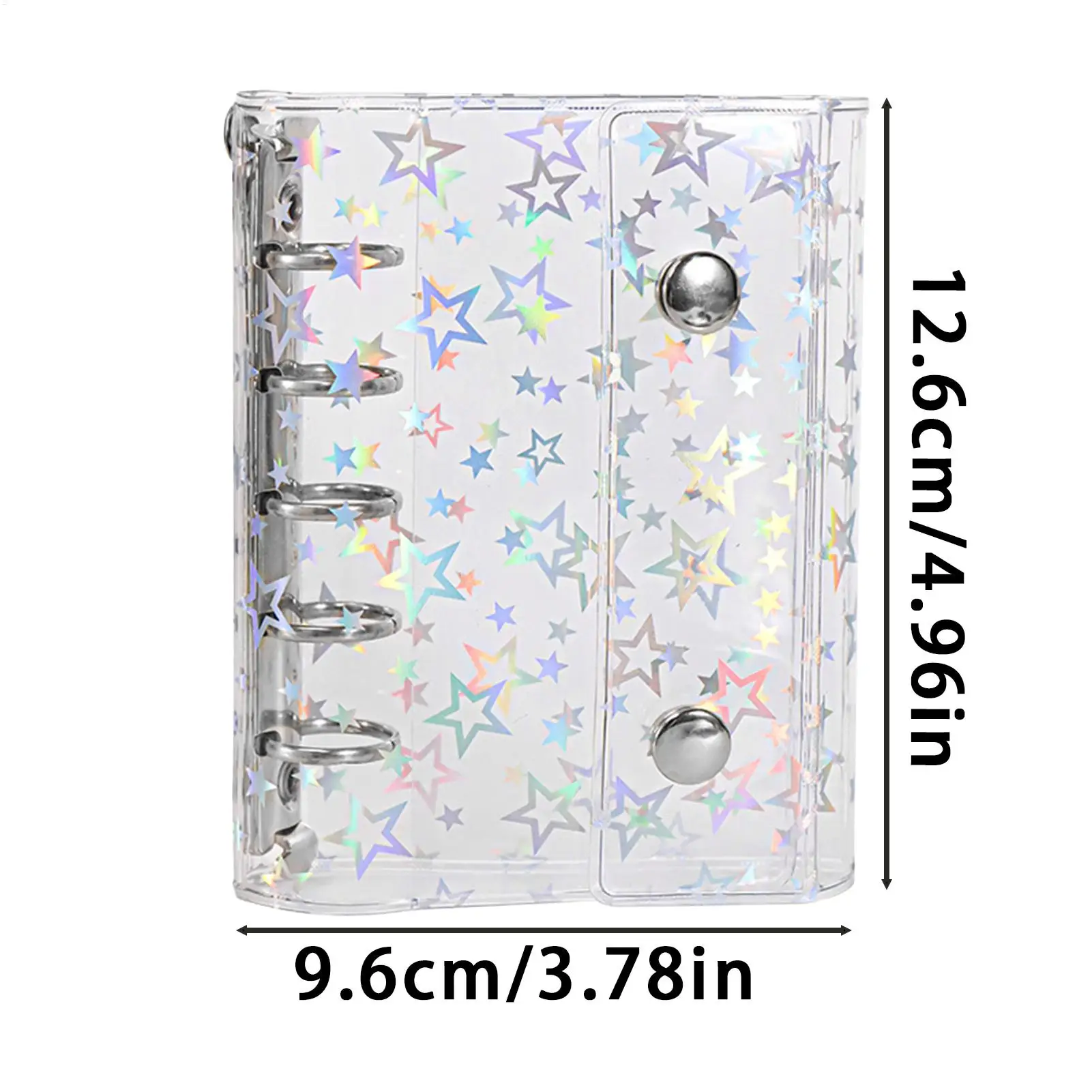 Transparent Binder PVC Transparent Sealing Collectible Card Storage Binder With Star Pattern Personal Organizers Protection case