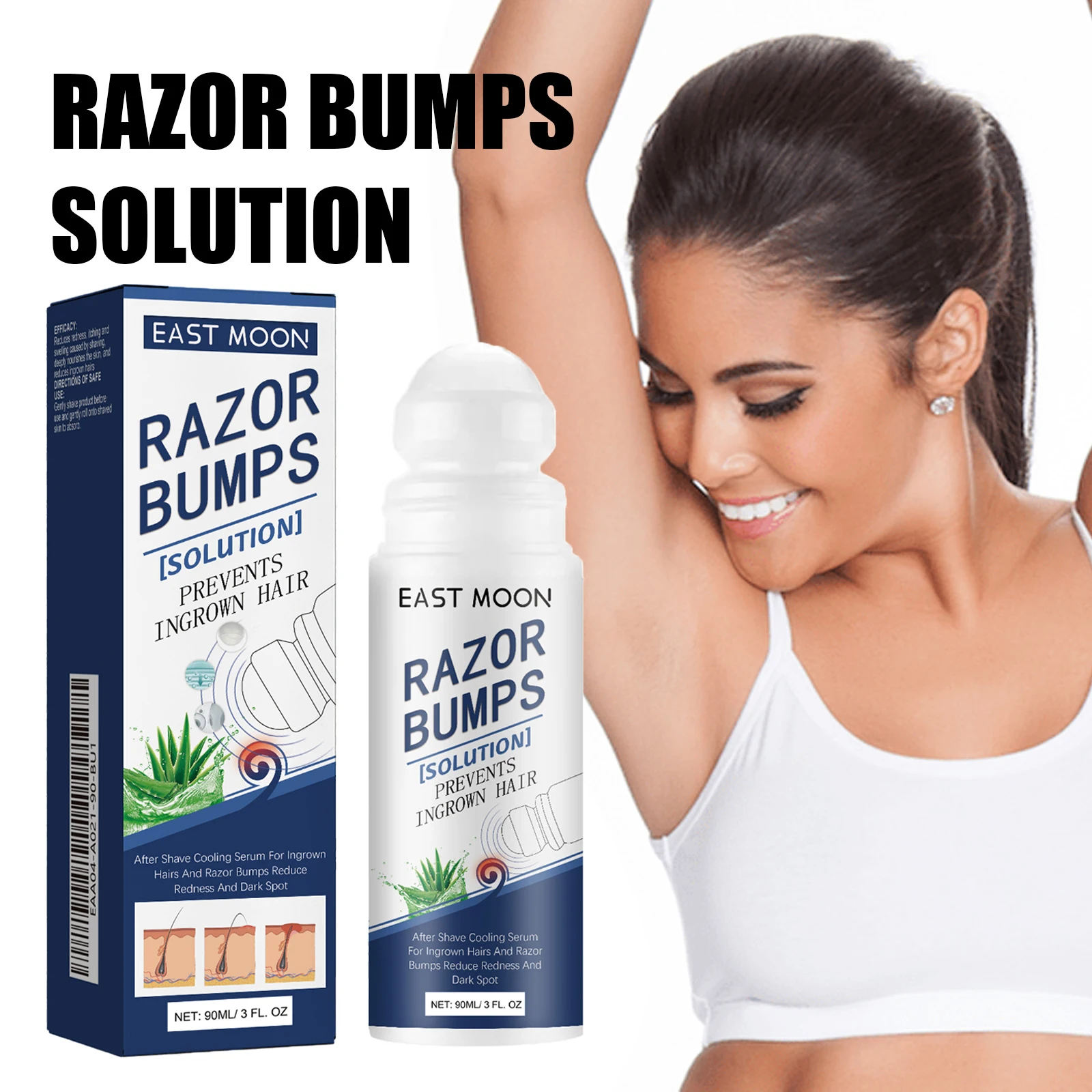 After Shave Repair Lotions Prevent Ingrowns Hair Treatment Smooth Body Skin Reduce Dark Spots Redness Serum for Vanish Pimple
