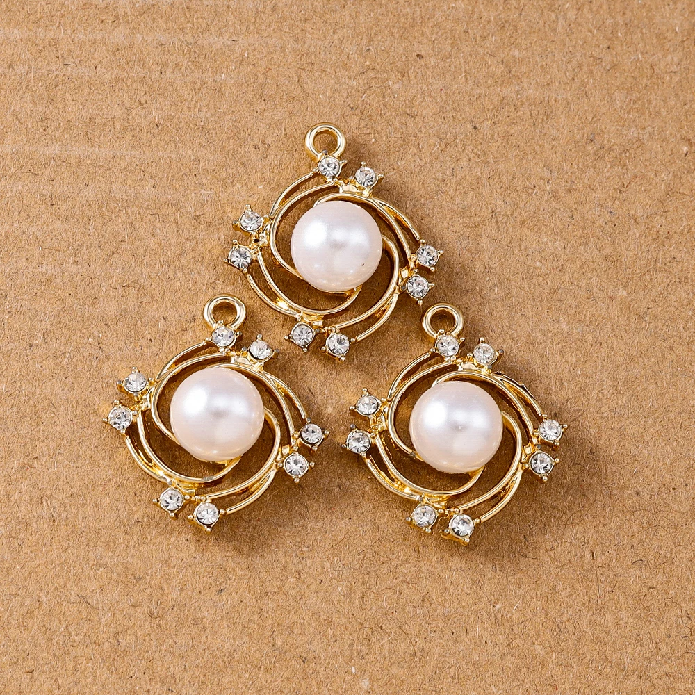 10 Stück 25*21mm Kristallperlen-Anhänger für Schmuckherstellung Ohrringe Armband Halskette DIY Handgemachtes Zubehör – Detail 2