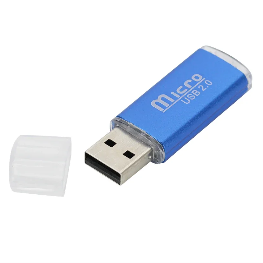 100Pcs เครื่องอ่านการ์ดหน่วยความจำ Mini USB 2.0 Micro SD TF แฟลชพลาสติกแบบพกพาอะแดปเตอร์สำหรับแล็ปท็อปโทรศัพท์มือถืออุปกรณ์เสริม