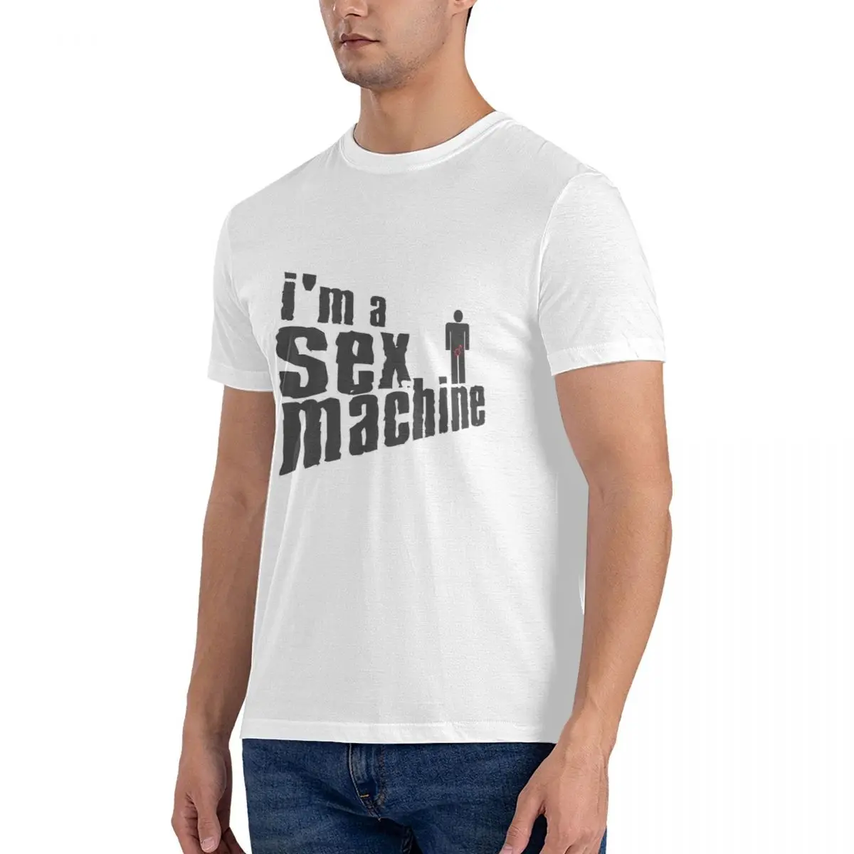 Men's I M A Sex Machine T Shirts Sexmachine 100% Cotton Round Neck Tees Gift T-Shirt mens clothing official-website tops fugees