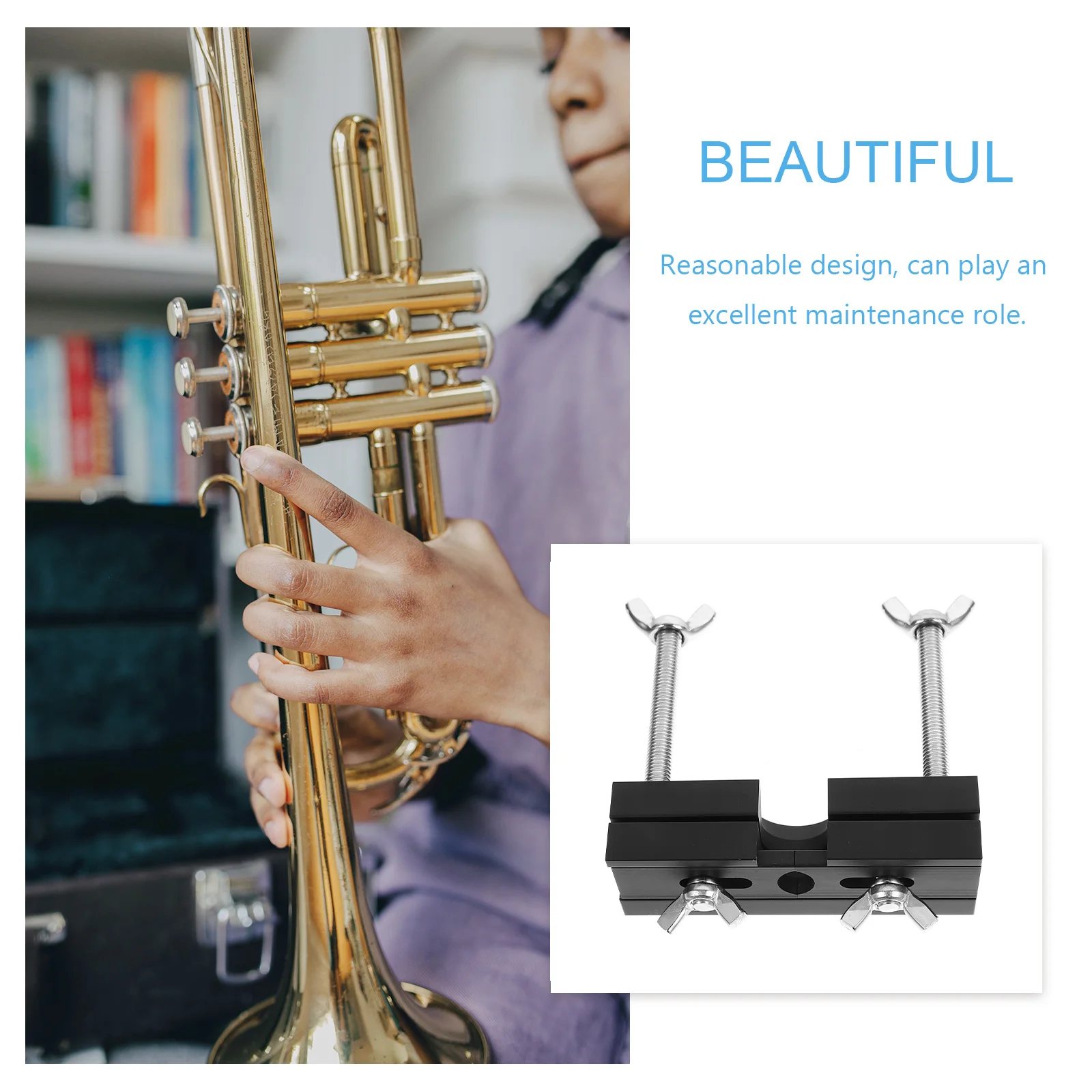 

Mouthpiece Puller for Trumpet Trombone Black Aluminum Compact Portable Musical Instrument Accessories Remover Tool Separator