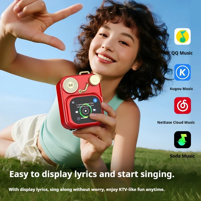 

Мини-карманный динамик, высококачественный Bluetooth-динамик, портативный полноцветный сабвуфер с сенсорным экраном, TF-карта, динамик с сигнализацией Monster S350