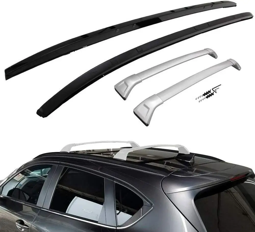 

Fits for Mazda CX-5 CX5 2017-2021 Aluminum Roof Rail Racks Cross Bar Crossbar