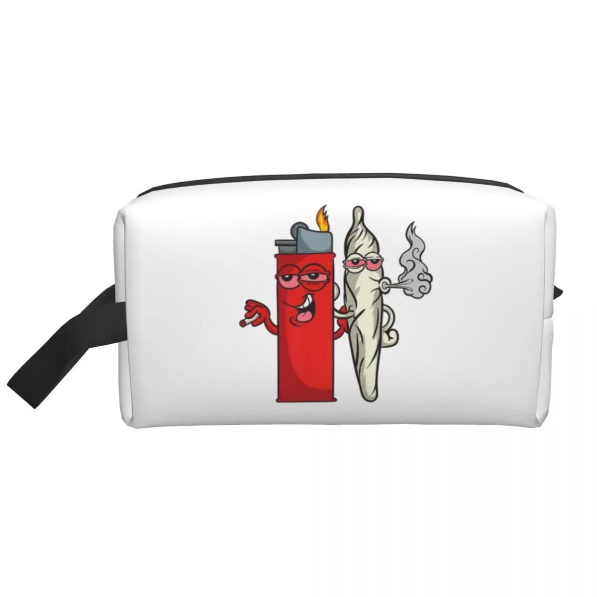 

Weed Bud Joint Lighter Women Cosmetic Bag Travel Makeup Organizer Pouch Toiletry Storage Dopp Kit Box Pencil Case